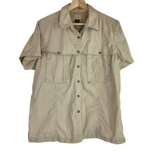 Filson Khaki Vented Short Sleeve Button Down Shirt